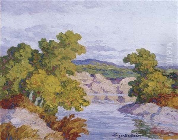 Smoky Hill River Oil Painting by Birger Sandzen