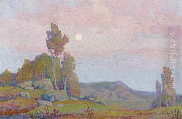 The Pale Moon Oil Painting by Birger Sandzen