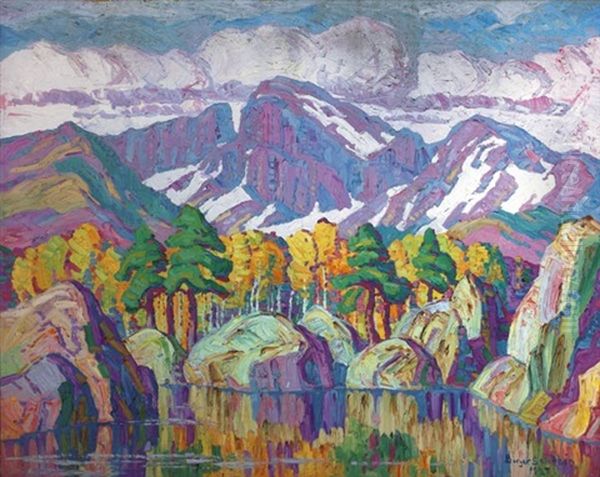 A Mountain Symphony Oil Painting by Birger Sandzen