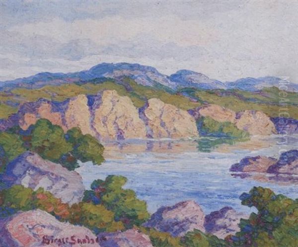 Kansas Creek Oil Painting by Birger Sandzen