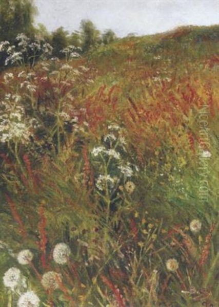 A Summer Meadow Oil Painting by Birger Sandzen