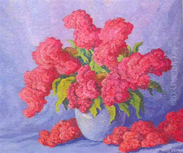 Still Life Of Flowers Oil Painting by Birger Sandzen