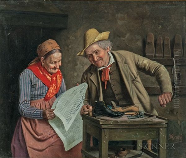 The Old Cobbler And His Wife Oil Painting by David Sani