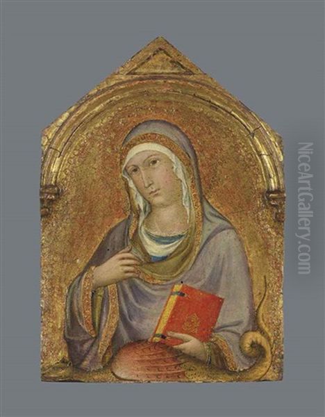 Saint Margaret Oil Painting by  Sano di Pietro