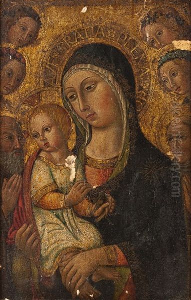 Madonna Mit Dem Christusknaben Oil Painting by  Sano di Pietro