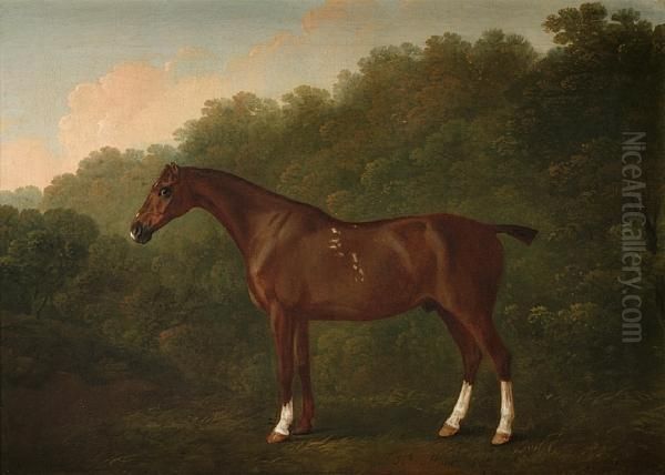 A Hunter In A Landscape Oil Painting by John Boultbee