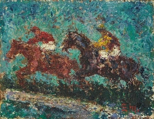 Deux Cavaliers Oil Painting by Andres De Santa Maria