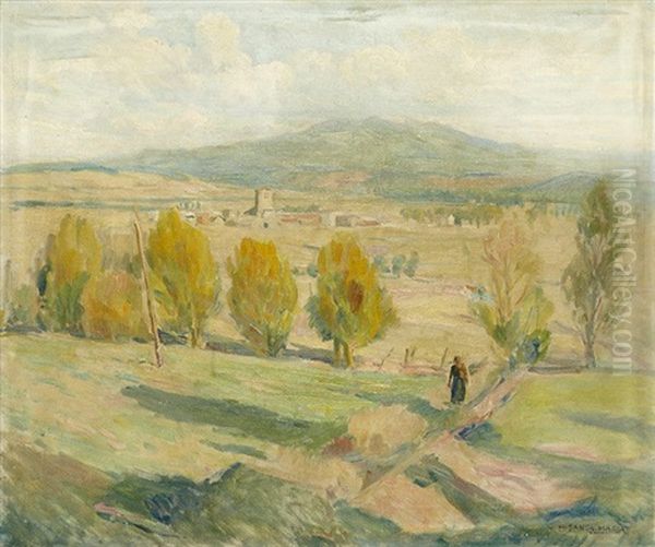 Paisaje De Castilla Oil Painting by Marceliano Santamaria y Sedano