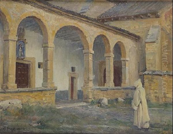 El Claustro Oil Painting by Marceliano Santamaria y Sedano