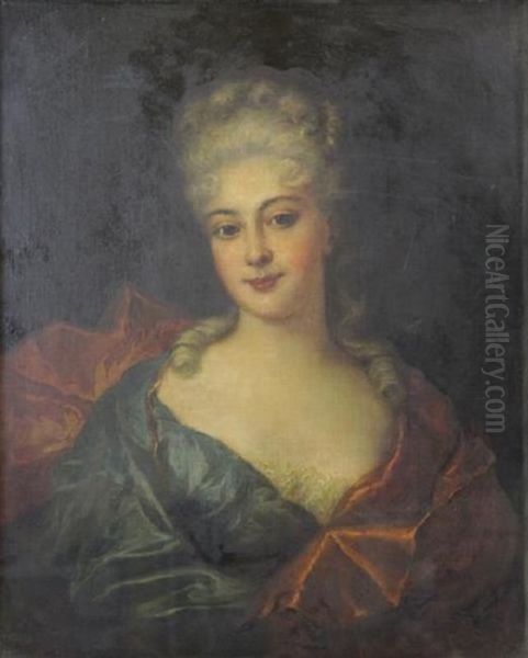 Portrait Of Comtesse De Flavacourt Oil Painting by Jean-Baptiste Santerre