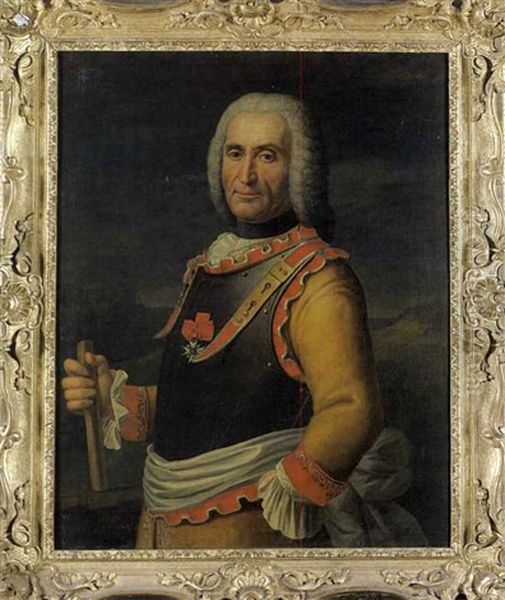 Le Marechal De Bellefond Oil Painting by Jean-Baptiste Santerre