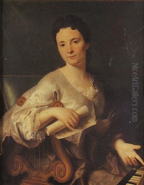 Portrait De Musicienne Oil Painting by Jean-Baptiste Santerre