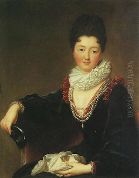 Portrait De Madame Pelletier Des Forts (?) Oil Painting by Jean-Baptiste Santerre