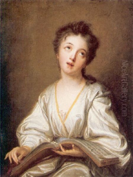 An Allegory Of Music Oil Painting by Jean-Baptiste Santerre