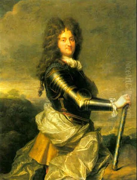 Portrait De Philippe D'orleans, Regent De France, En Habit Marechal Oil Painting by Jean-Baptiste Santerre