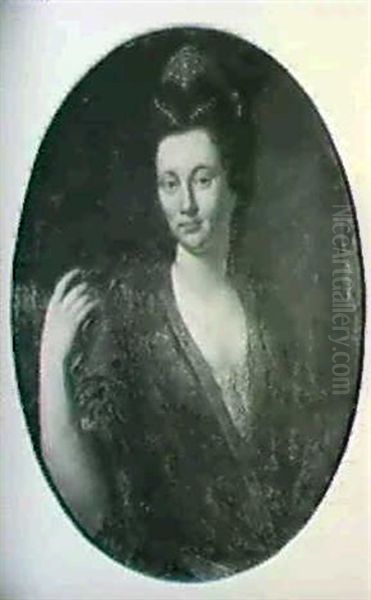 Portrait De Marie-magdeleine Prune Oil Painting by Jean-Baptiste Santerre