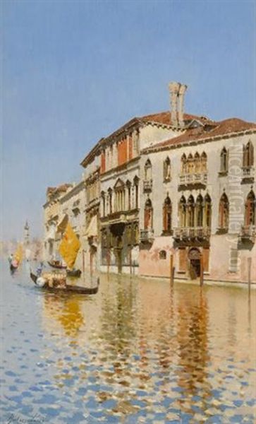 Grand Canal, Venice Oil Painting by Rubens Santoro