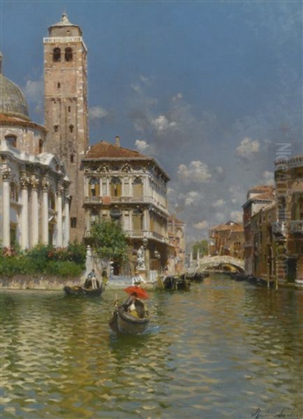 San Geremia And Palazzo Labia, Venice Oil Painting by Rubens Santoro