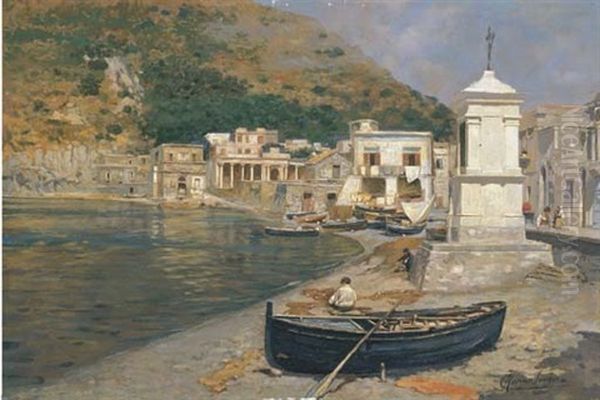 Marina Di Sapri Oil Painting by Rubens Santoro