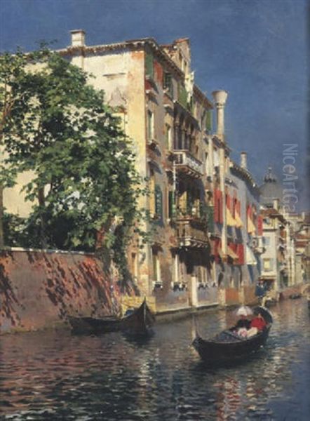 St. Apostoli Canal, Venice Oil Painting by Rubens Santoro