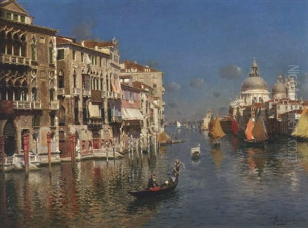 Santa Maria Della Salute, Venice Oil Painting by Rubens Santoro