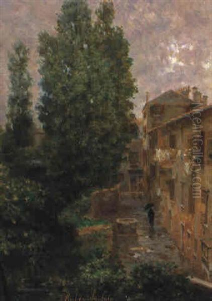 Scorcio Di Verona Oil Painting by Rubens Santoro