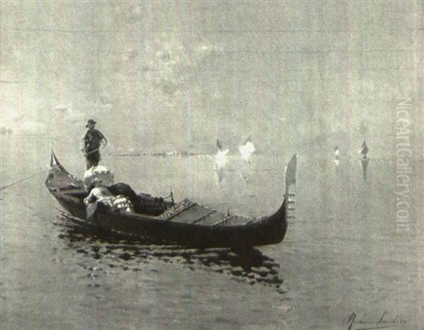 On The Lagoon, Venice by Rubens Santoro