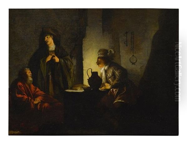 Joseph In Prison Oil Painting by Dirck Dircksz van Santvoort