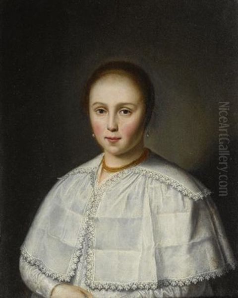 Portrait Of A Lady Oil Painting by Dirck Dircksz van Santvoort