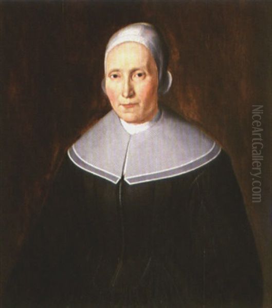 Portrait Of A Woman Oil Painting by Dirck Dircksz van Santvoort