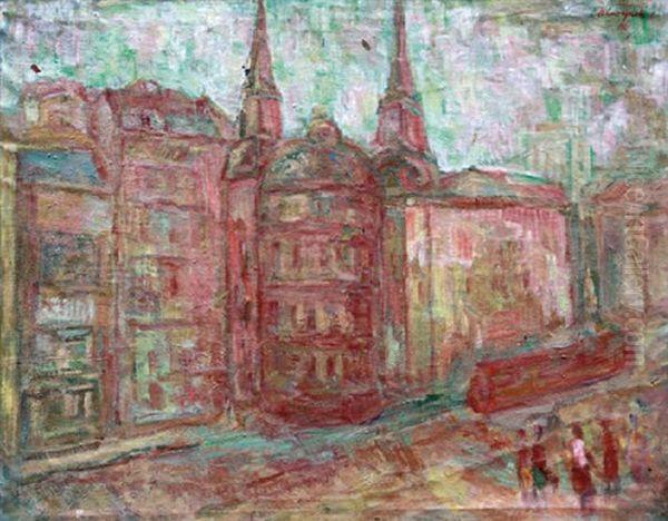 Paysage Urbain Oil Painting by Nikolai Nikolaevich Sapunov