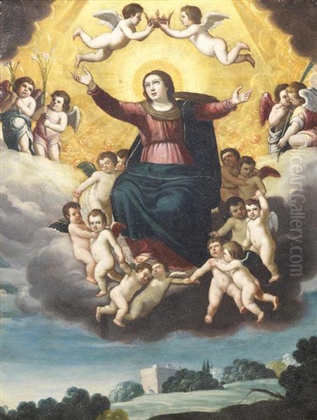 The Assumption Of The Virgin Oil Painting by Carlo Saraceni