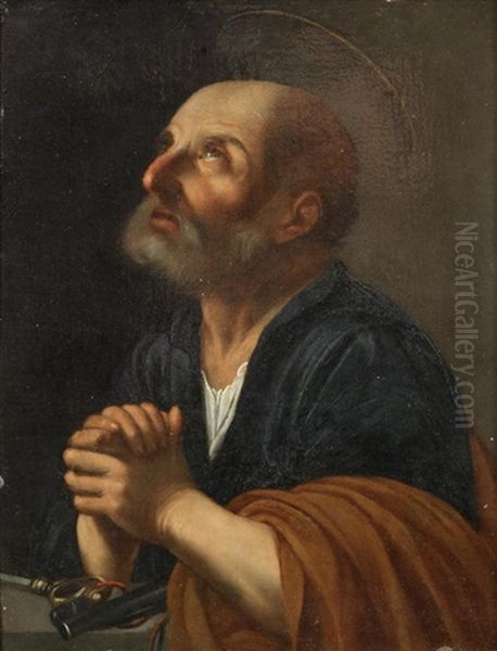 Saint Peter In Prayer Oil Painting by Carlo Saraceni