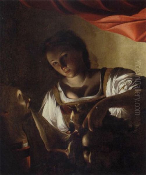 Judith With The Head Of Holofernes Oil Painting by Carlo Saraceni