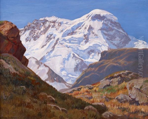 Le Breithorn, Zermatt Oil Painting by Regnault Sarasin