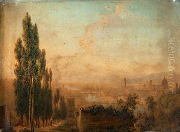 Florence, Vue De San Miniato Oil Painting by Josephine Sarazin de Belmont