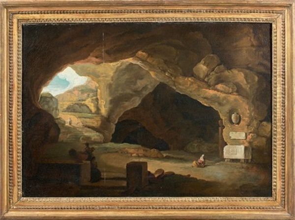 La Priere Dans Une Grotte Oil Painting by Josephine Sarazin de Belmont