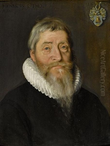 Portrait Des Heinrich Otth Der Altere, Pfarrer Zu Wintersingen Oil Painting by Bartholomaus (Treirsensio) Sarburgh