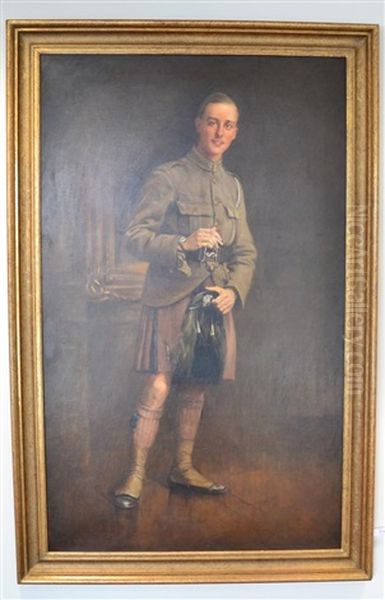 A Full Length Portrait Of A Soldier From The London Irish Regiment Oil Painting by John Singer Sargent