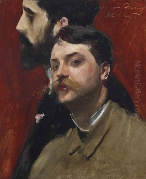 Francois Flameng And Paul Helleu Oil Painting by John Singer Sargent