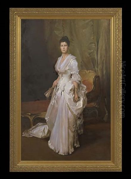 Portrait Of Margaret Stuyvesant Rutheford White (mrs. Henry White) Oil Painting by John Singer Sargent