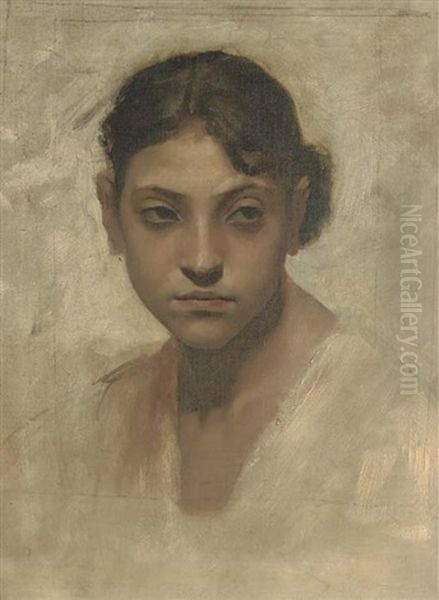 Study Of Capri Girl Oil Painting by John Singer Sargent