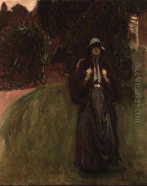 Portrait Of Miss Clementina Anstruther-thompson Oil Painting by John Singer Sargent