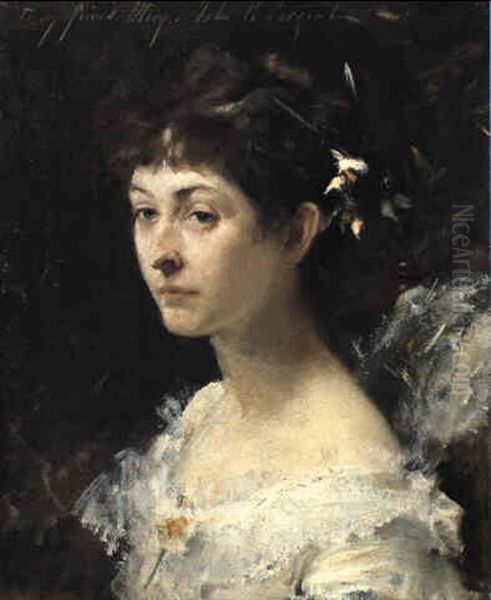 Portrait Of Mary Turner Austin Oil Painting by John Singer Sargent