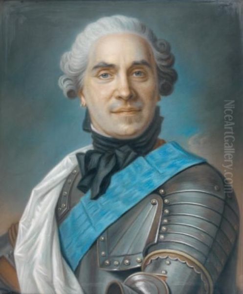 Portrait Du Marechal De Saxe Oil Painting by Raphael Bouquet