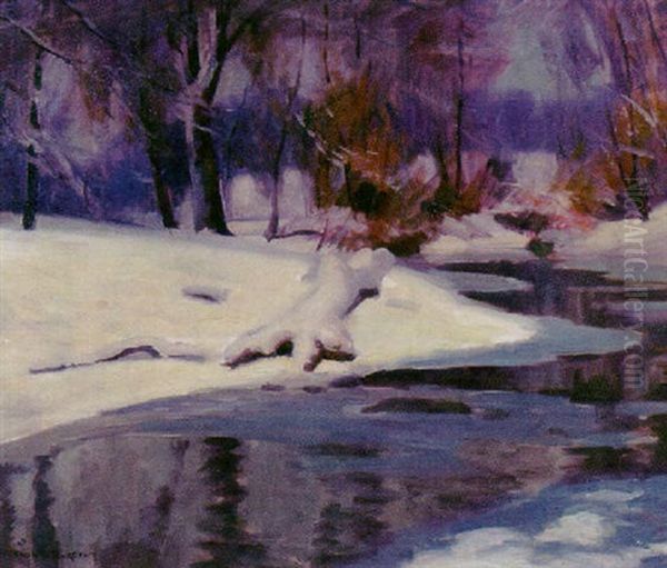 Winter Landscape Oil Painting by Paul Turner Sargent