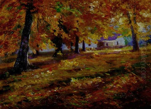 Autumn Landscape With House Oil Painting by Paul Turner Sargent