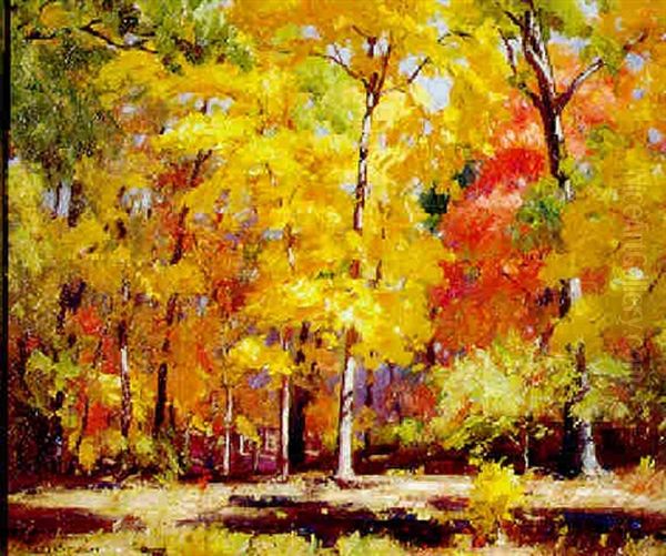 Early Autumn Landscape Oil Painting by Paul Turner Sargent