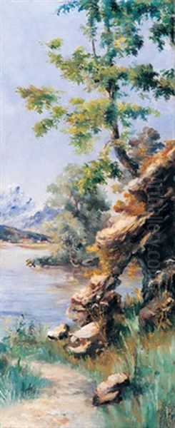 Peyzaj Oil Painting by Mustafa Sarim