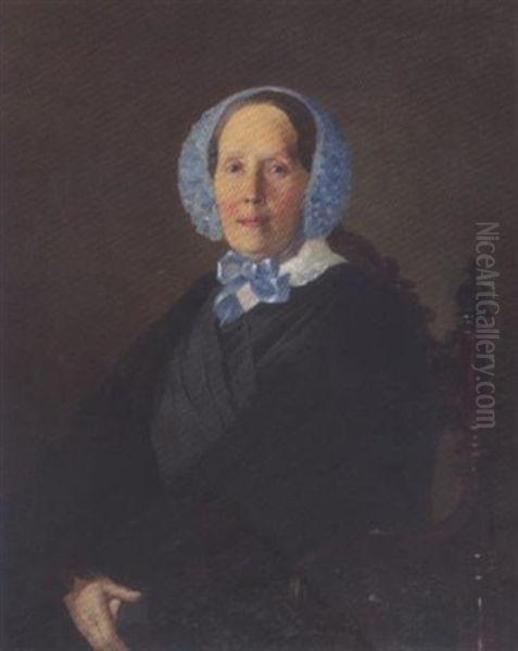 Portrait Einer Moskauer Dame Oil Painting by Sergej Konstantinowitsch Sarjanko